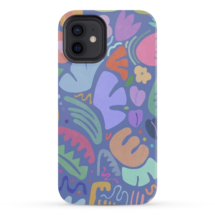 iPhone 12 mini StrongFit Floral Shapes II by amini54