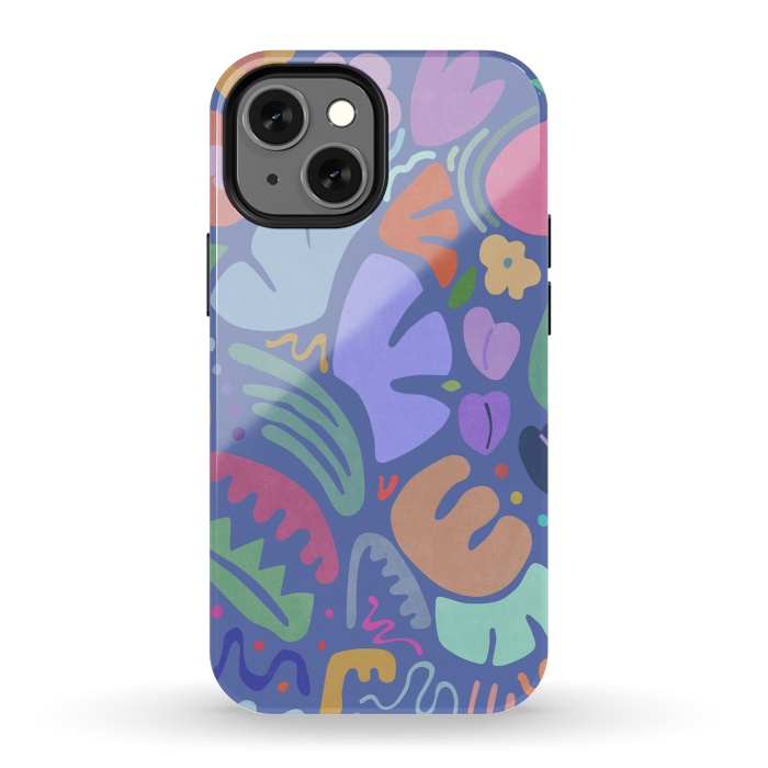 iPhone 13 mini StrongFit Floral Shapes II by amini54
