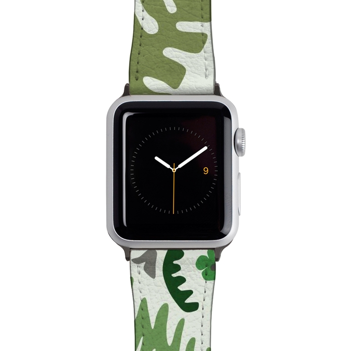 Watch 38mm / 40mm Strap PU leather Green Garden by amini54