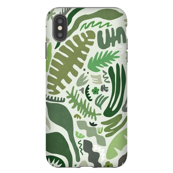 iPhone Xs Max StrongFit Green Garden by amini54
