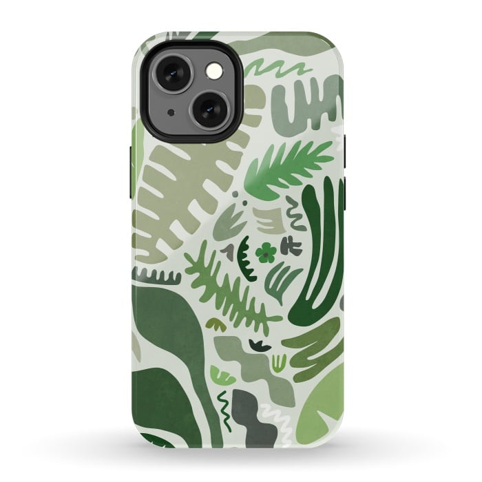 iPhone 13 mini StrongFit Green Garden by amini54