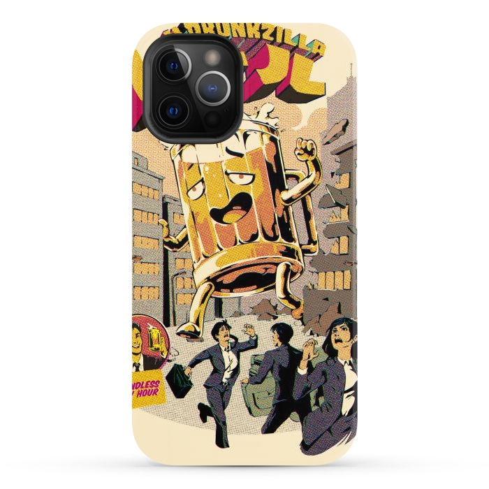 iPhone 12 Pro Max StrongFit Drunk Beer Attack by Ilustrata