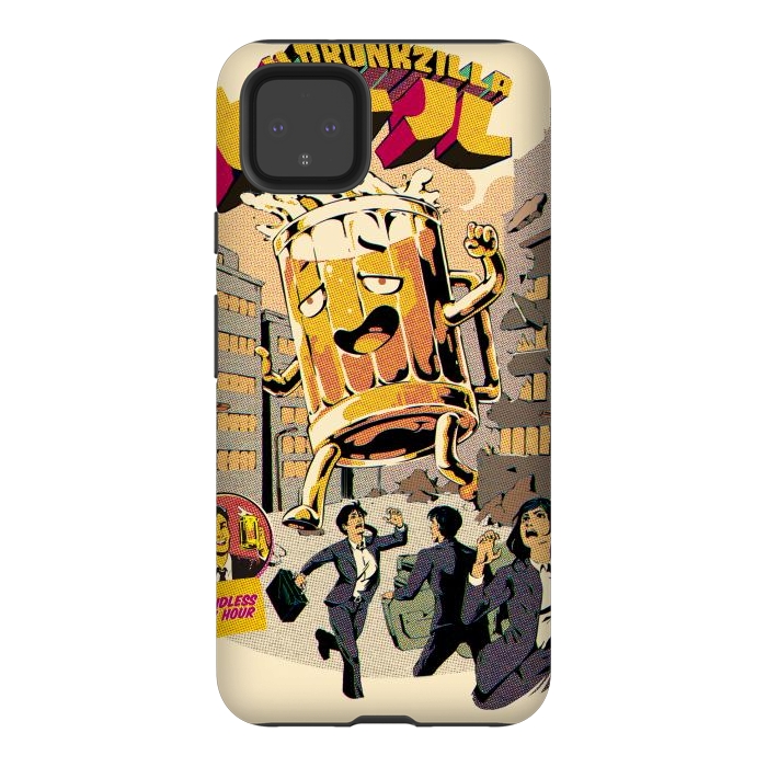 Pixel 4XL StrongFit Drunk Beer Attack by Ilustrata