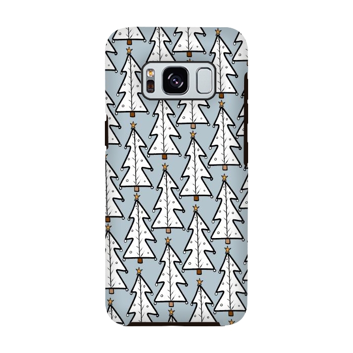 Galaxy S8 StrongFit The white Christmas trees by Steve Wade (Swade)