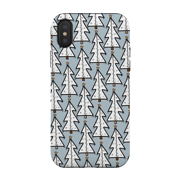 iPhone Xs / X StrongFit The white Christmas trees by Steve Wade (Swade)