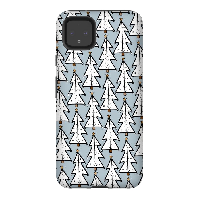 Pixel 4XL StrongFit The white Christmas trees by Steve Wade (Swade)