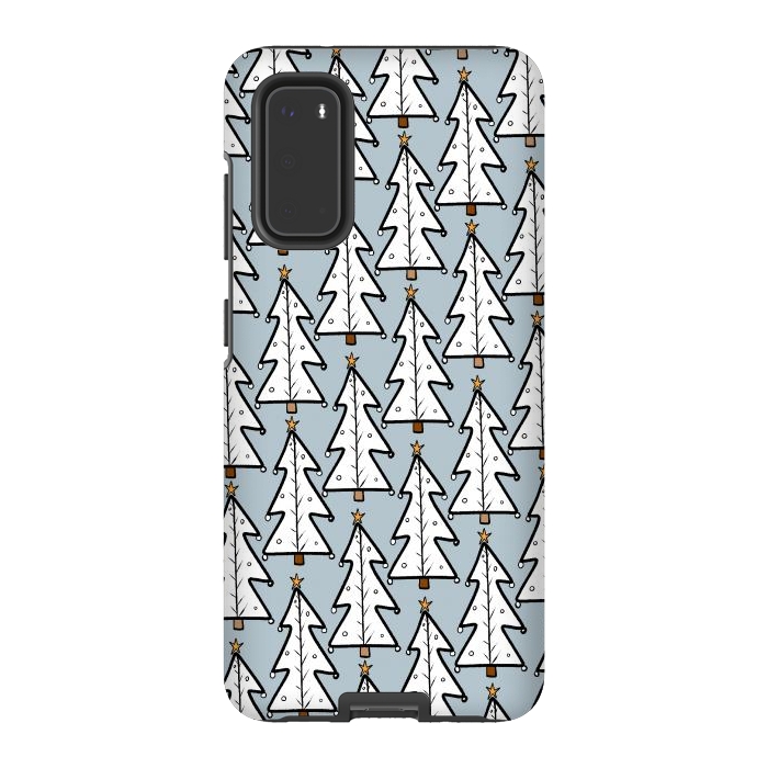 Galaxy S20 StrongFit The white Christmas trees by Steve Wade (Swade)