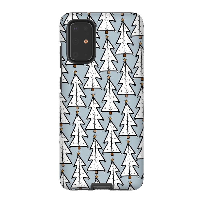 Galaxy S20 Plus StrongFit The white Christmas trees by Steve Wade (Swade)