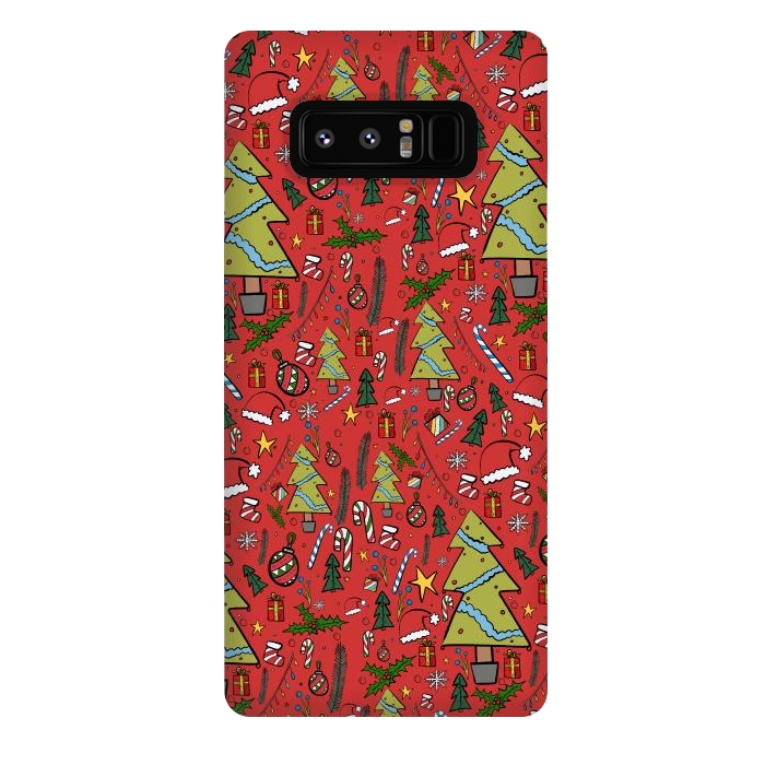 Galaxy Note 8 StrongFit The festive Xmas pattern by Steve Wade (Swade)