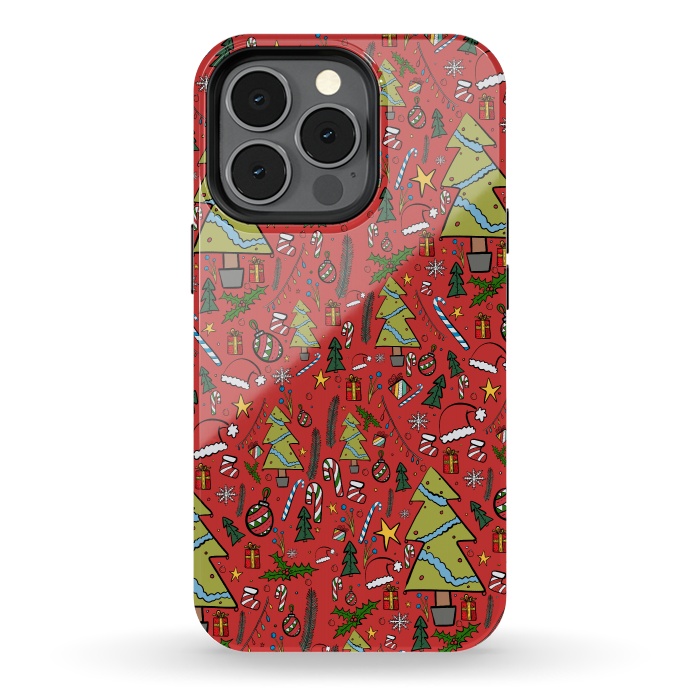 iPhone 13 pro StrongFit The festive Xmas pattern by Steve Wade (Swade)