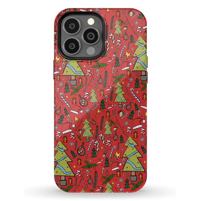 iPhone 13 Pro Max StrongFit The festive Xmas pattern by Steve Wade (Swade)