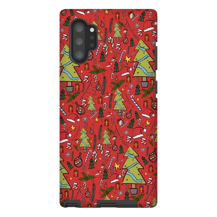 Galaxy Note 10 plus StrongFit The festive Xmas pattern by Steve Wade (Swade)
