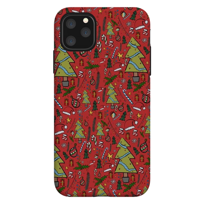 iPhone 11 Pro Max StrongFit The festive Xmas pattern by Steve Wade (Swade)