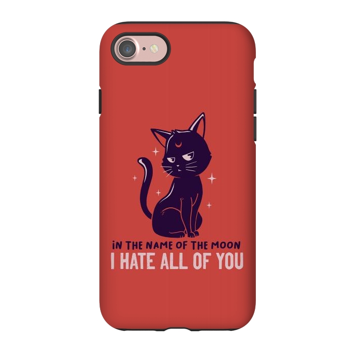 iPhone 7 StrongFit In The Name Of The Moon Funny Cute Cat by eduely