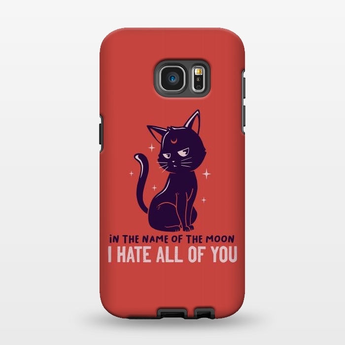 Galaxy S7 EDGE StrongFit In The Name Of The Moon Funny Cute Cat by eduely