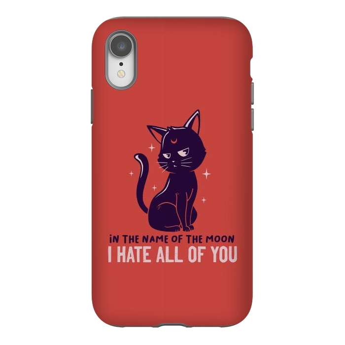 iPhone Xr StrongFit In The Name Of The Moon Funny Cute Cat by eduely