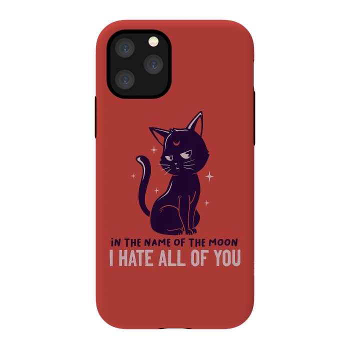 iPhone 11 Pro StrongFit In The Name Of The Moon Funny Cute Cat by eduely