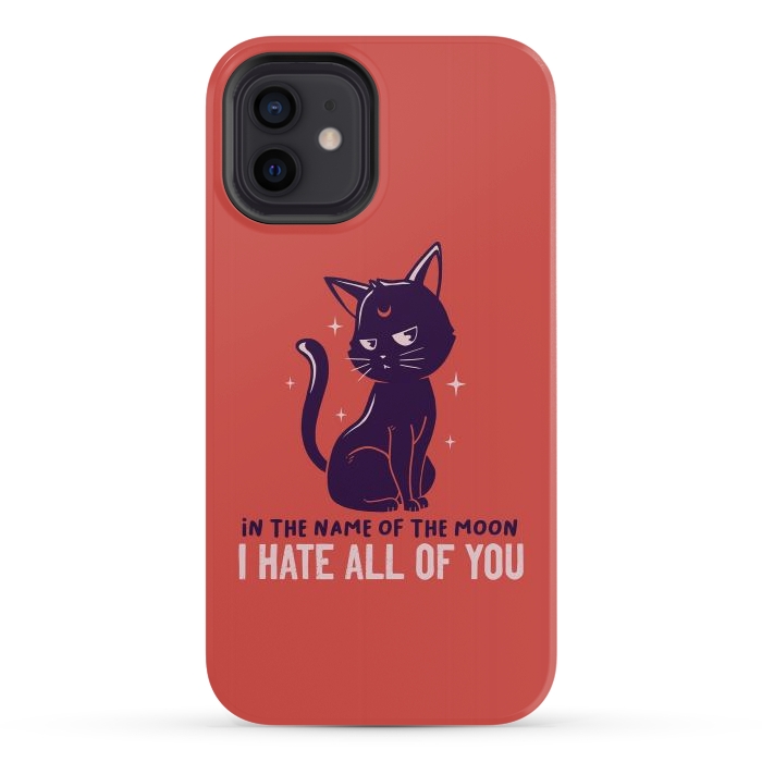 iPhone 12 StrongFit In The Name Of The Moon Funny Cute Cat by eduely