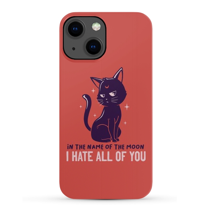 iPhone 13 SlimFit In The Name Of The Moon Funny Cute Cat by eduely