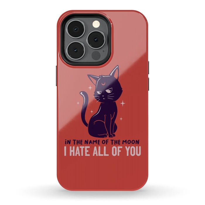 iPhone 13 pro StrongFit In The Name Of The Moon Funny Cute Cat por eduely