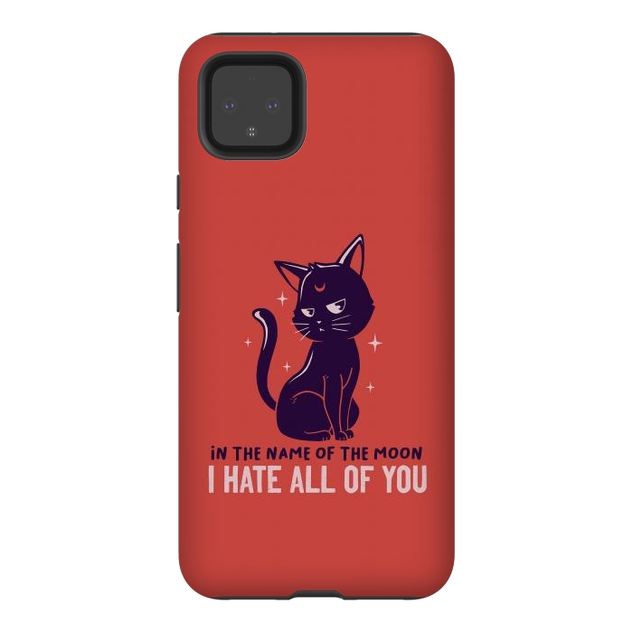 Pixel 4XL StrongFit In The Name Of The Moon Funny Cute Cat by eduely