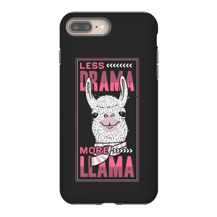 iPhone 8 plus StrongFit Less Drama More Llama by eduely
