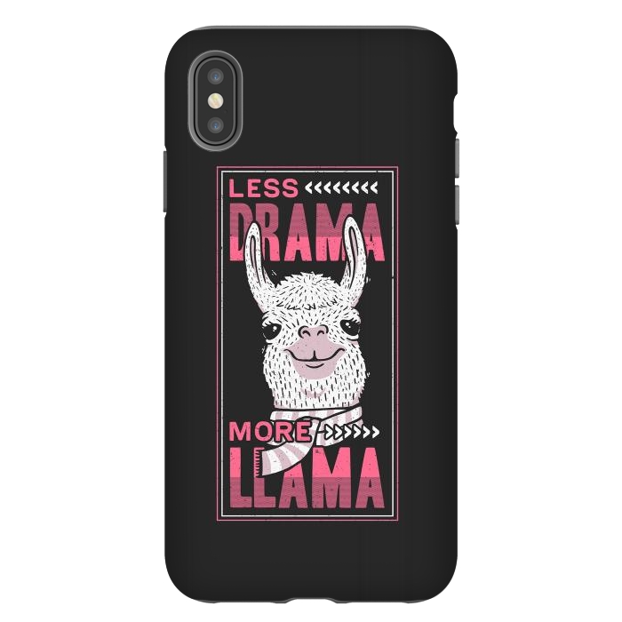 iPhone Xs Max StrongFit Less Drama More Llama by eduely