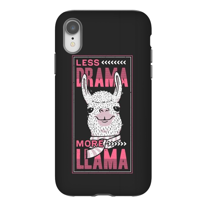 iPhone Xr StrongFit Less Drama More Llama by eduely