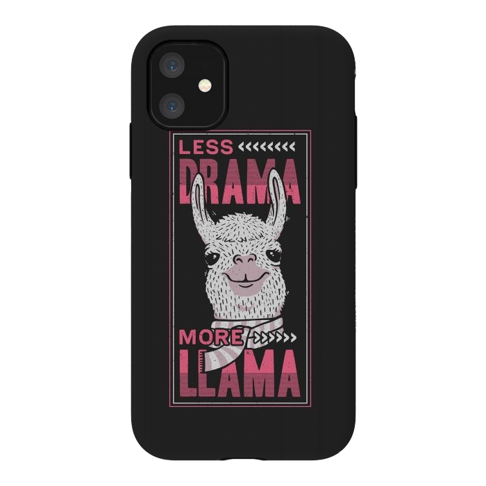 iPhone 11 StrongFit Less Drama More Llama by eduely