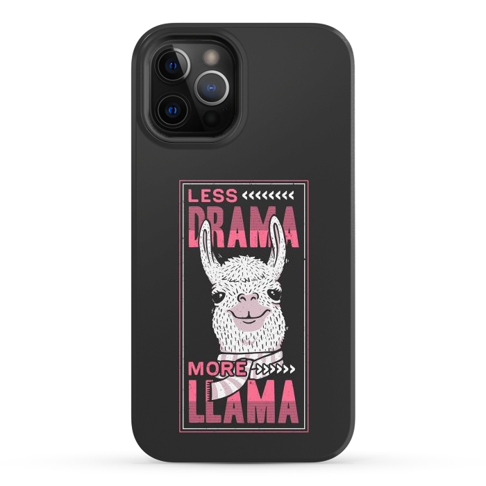 iPhone 12 Pro Max StrongFit Less Drama More Llama by eduely