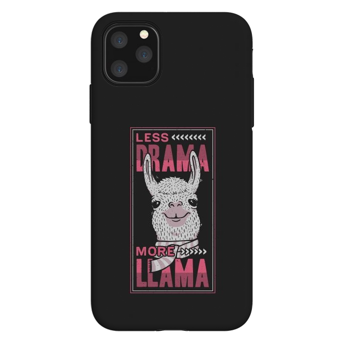 iPhone 11 Pro Max StrongFit Less Drama More Llama by eduely