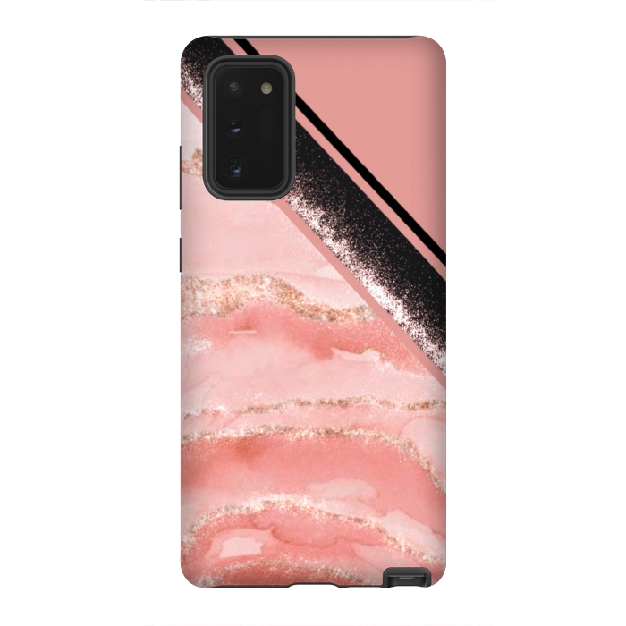 Galaxy Note 20 StrongFit Pink glittery marble by CAS