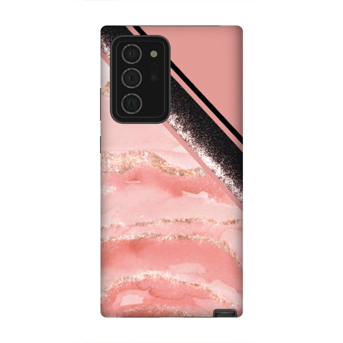 Galaxy Note 20 Ultra StrongFit Pink glittery marble by CAS