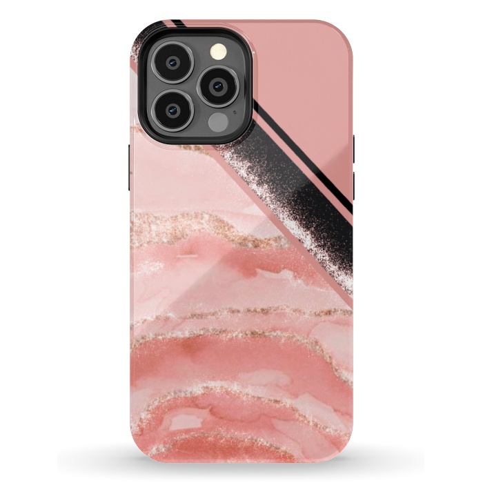 iPhone 13 Pro Max StrongFit Pink glittery marble by CAS