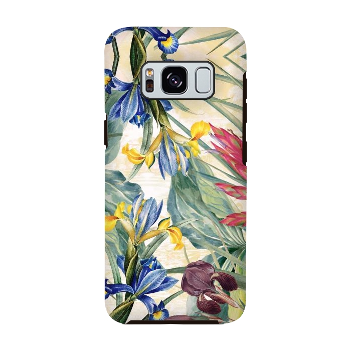 Galaxy S8 StrongFit Elegant iris flowers - watercolor botanical illustration by Oana 