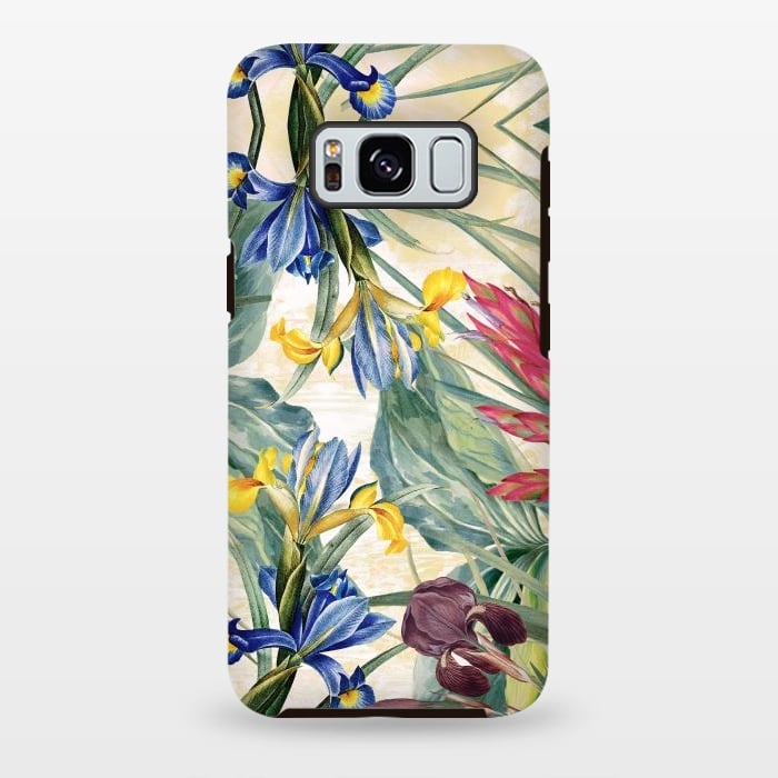 Galaxy S8 plus StrongFit Elegant iris flowers - watercolor botanical illustration by Oana 