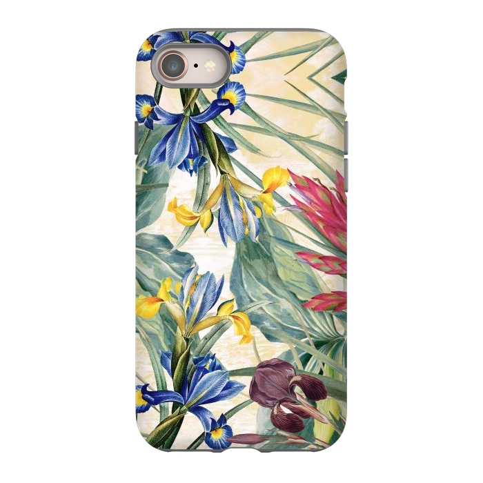 iPhone 8 StrongFit Elegant iris flowers - watercolor botanical illustration by Oana 