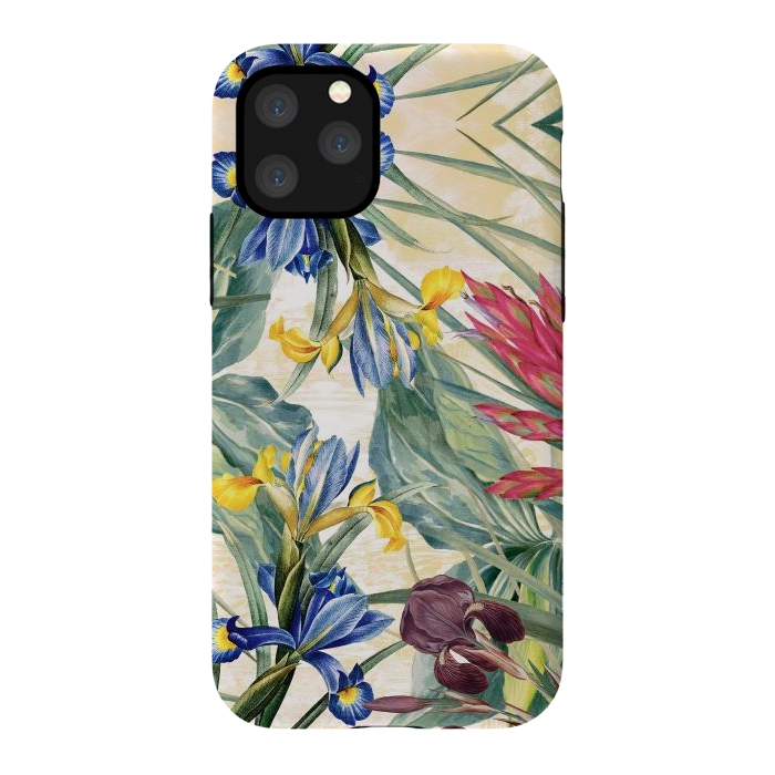 iPhone 11 Pro StrongFit Elegant iris flowers - watercolor botanical illustration by Oana 