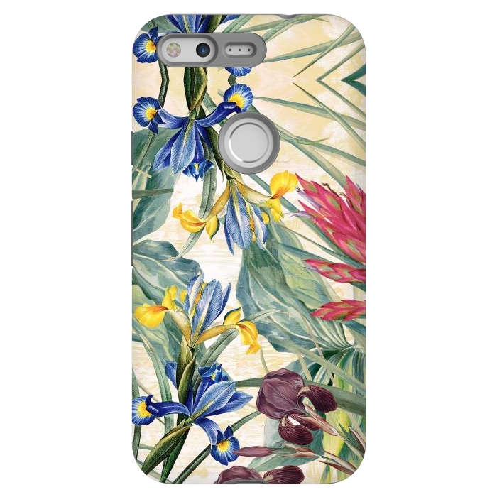 Pixel StrongFit Elegant iris flowers - watercolor botanical illustration by Oana 