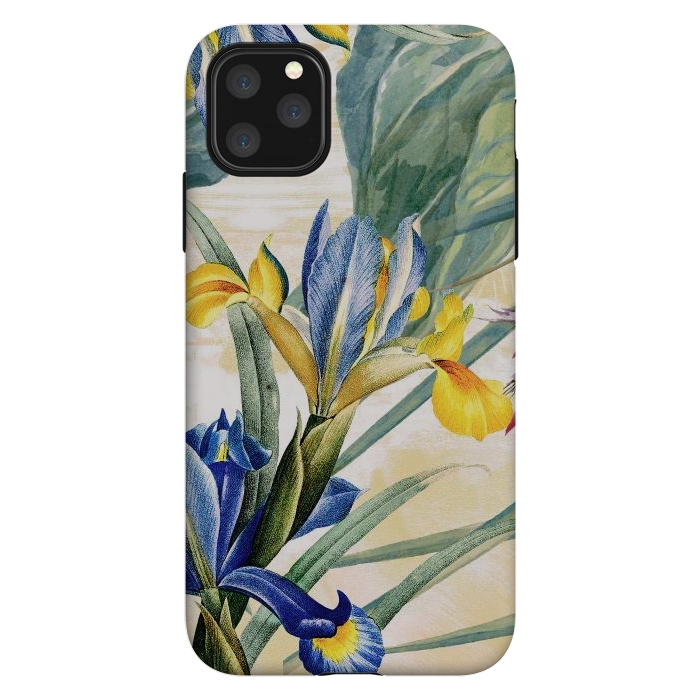 iPhone 11 Pro Max StrongFit Elegant iris flowers - watercolor botanical illustration by Oana 