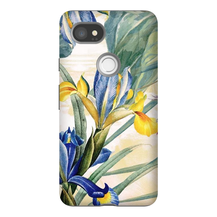 Pixel 2XL StrongFit Elegant iris flowers - watercolor botanical illustration by Oana 