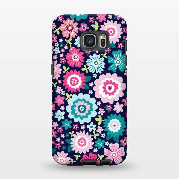 Galaxy S7 EDGE StrongFit Cute pattern in colorful flower  by ArtsCase