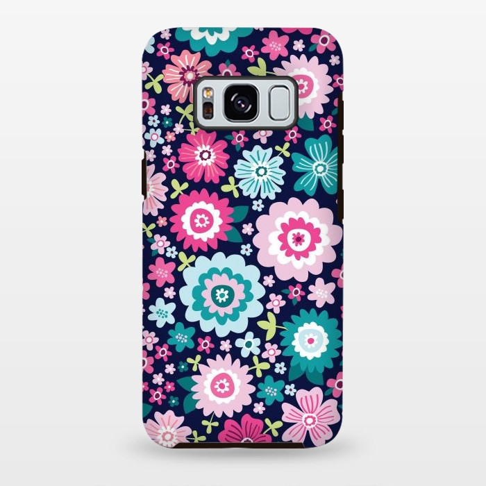 Galaxy S8 plus StrongFit Cute pattern in colorful flower  by ArtsCase