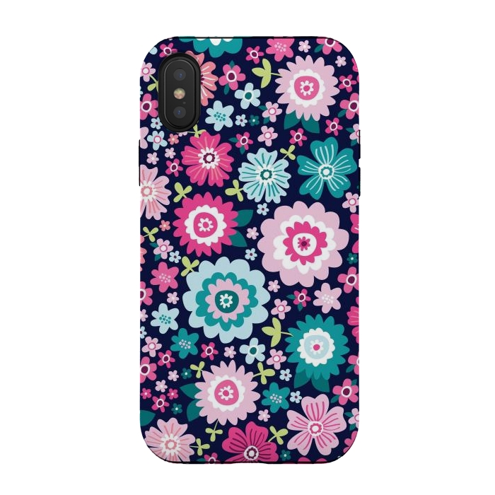 iPhone Xs / X StrongFit Cute pattern in colorful flower  by ArtsCase