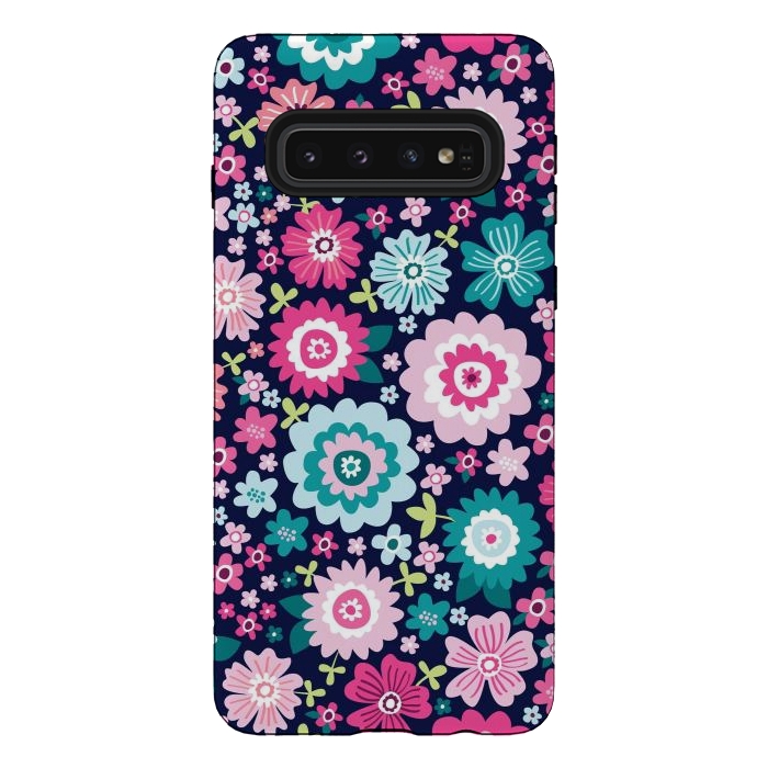 Galaxy S10 StrongFit Cute pattern in colorful flower  by ArtsCase