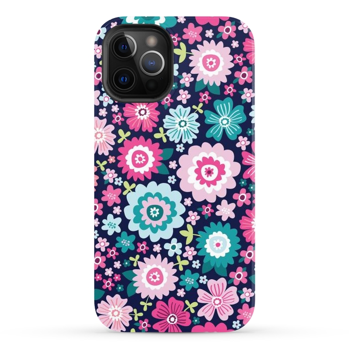 iPhone 12 Pro Max StrongFit Cute pattern in colorful flower  by ArtsCase