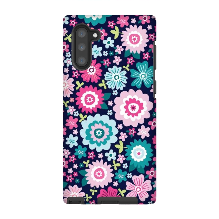 Galaxy Note 10 StrongFit Cute pattern in colorful flower  by ArtsCase