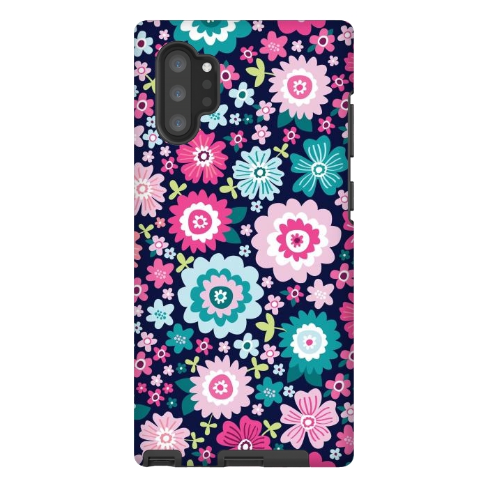 Galaxy Note 10 plus StrongFit Cute pattern in colorful flower  by ArtsCase