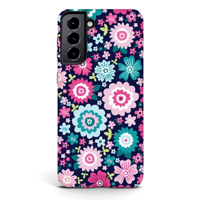 Galaxy S21 StrongFit Cute pattern in colorful flower  by ArtsCase