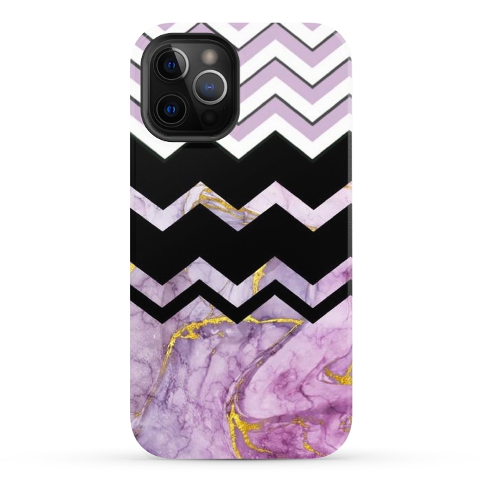 iPhone 12 Pro Max StrongFit Purple Marble  by CAS